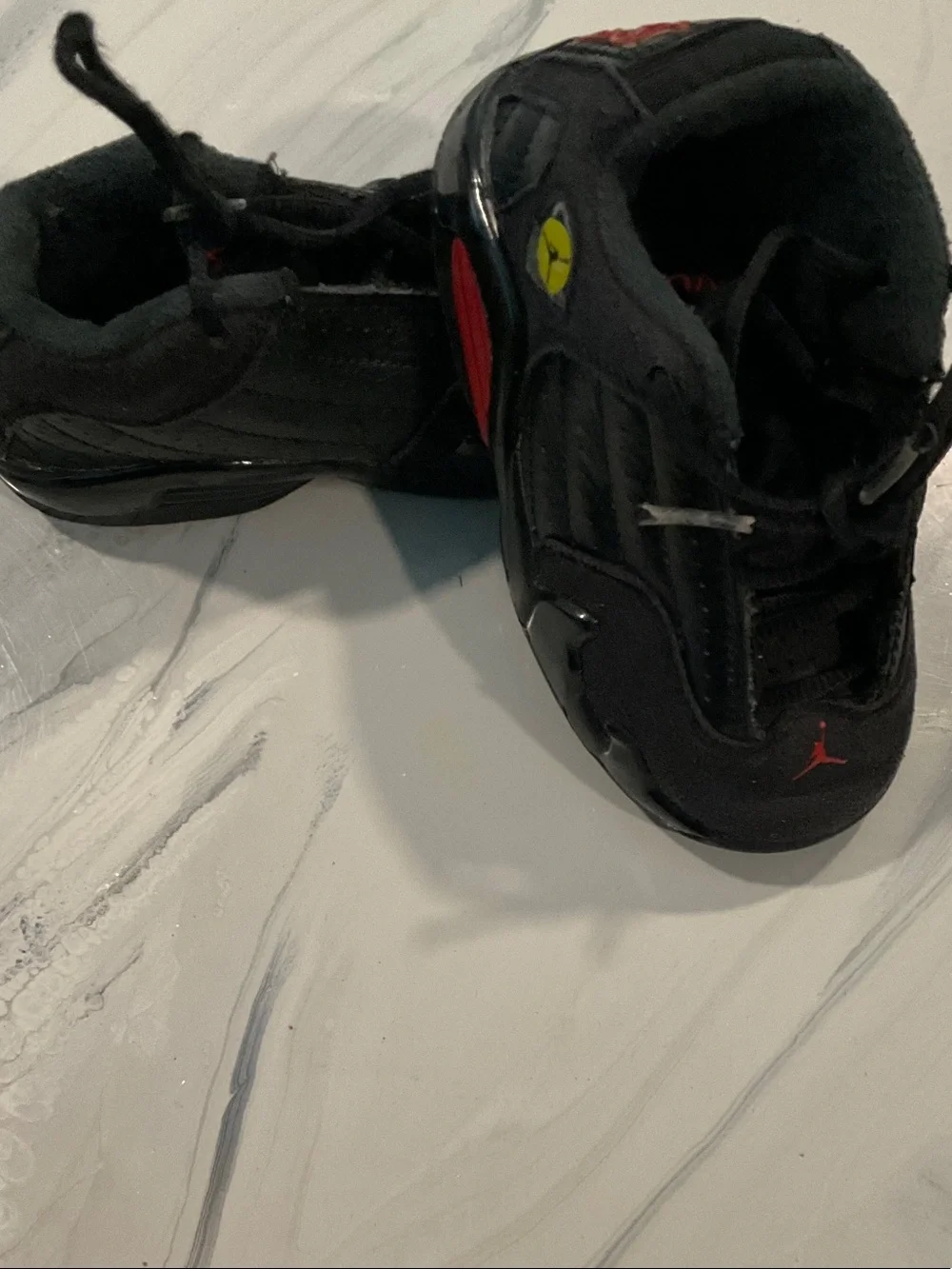 Jordan Kids Black Sneakers with Red Accents